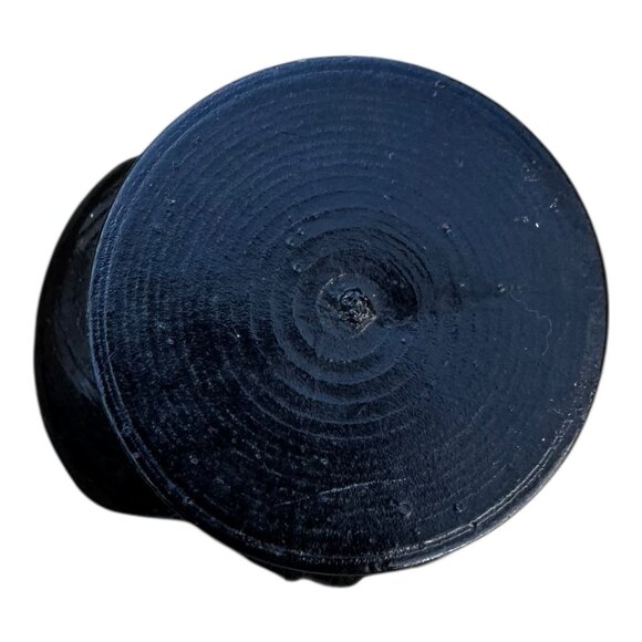 Vintage Wooden Nutcracker Soldier w/Black Top Hat, Crazy Hair & Bold Red Base 8" - Picture 5 of 9